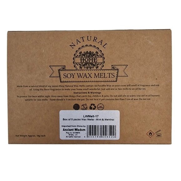 Wax Melts Soy Mint Menthol Home Fragrance Heart Shaped Colourful Gift Box Of 6 - Picture 3 of 3